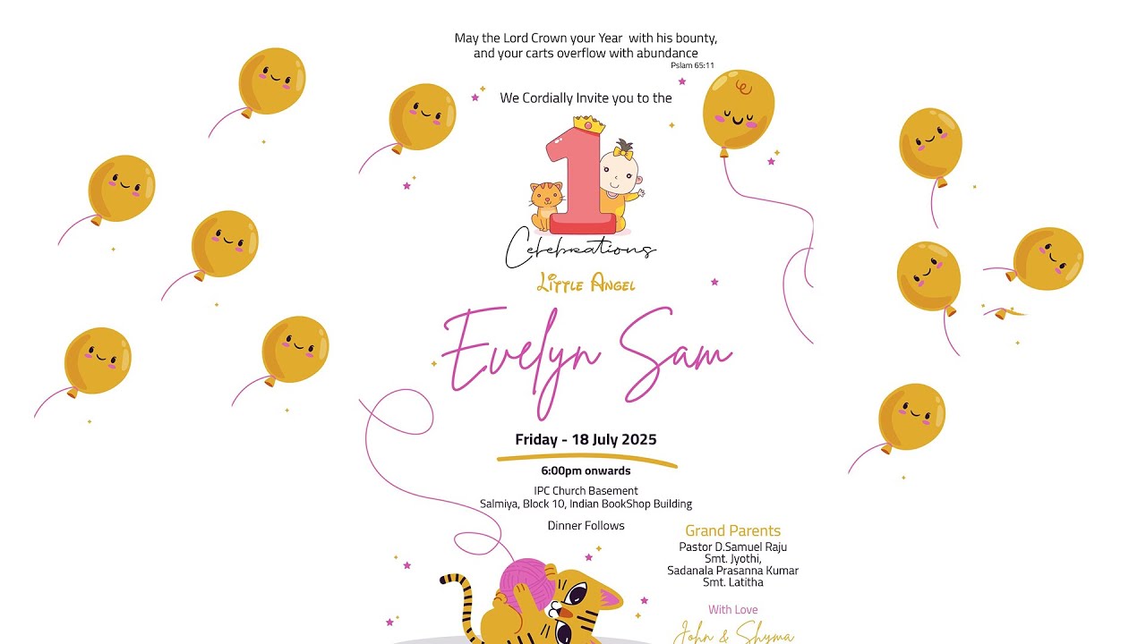 Evelyn Sam || 1st Birthday Celabrations || 18|07|2025