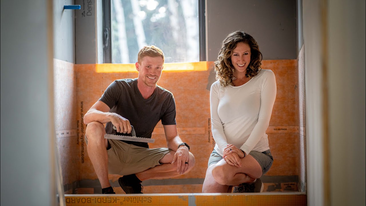 BUILDING A SHOWER IN OUR TINY HOME | TRENT & ALLIE