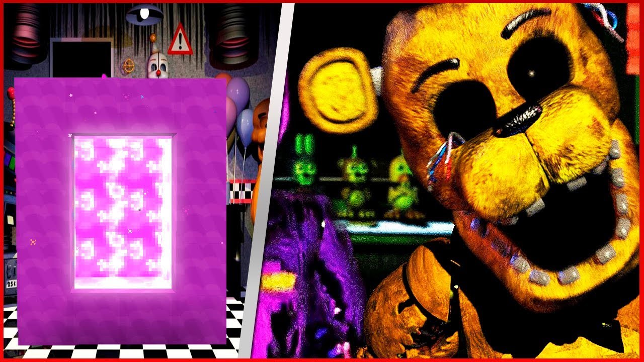 COMO FAZER UM PORTAL PARA O MUNDO DO ULTIMATE CUSTOM NIGHT FNAF - Minecraft