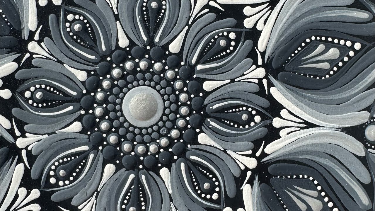 Let’s paint 🎨 8” gray monochromatic @Peaceful_dots