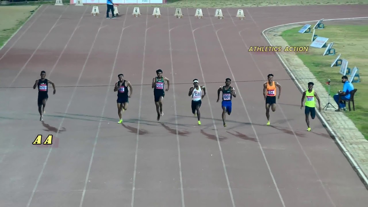 100m Boys under20 Final   34th National Junior Athletics Ranchi 2018