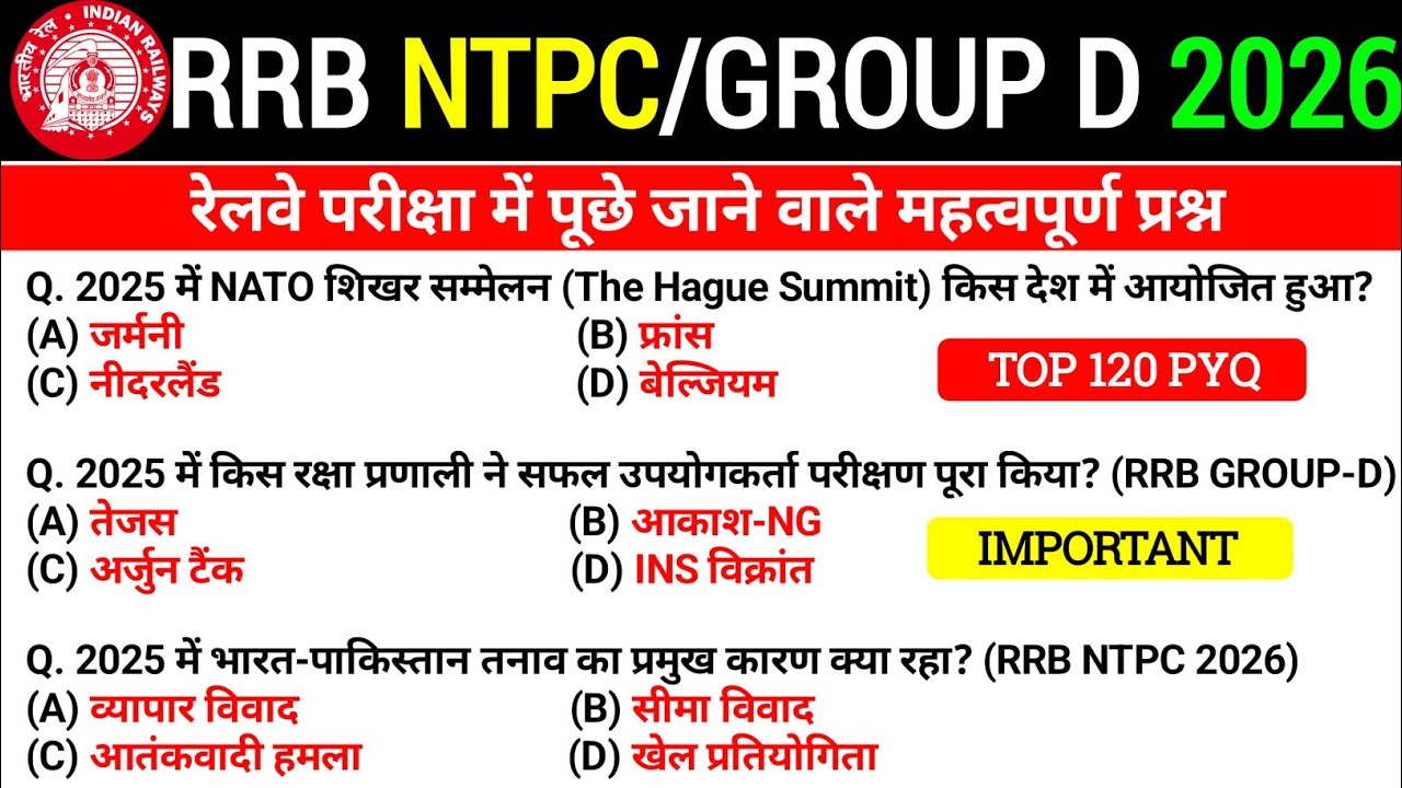 🚆 RRB NTPC Previous Year Question Paper 2021 | NTPC GK GS 2024 Class | 140 GK GS Questions | CBT-1