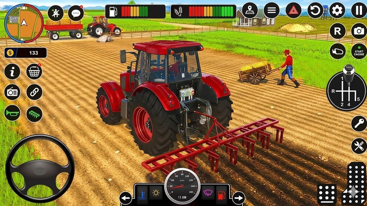 🚜Modern Tractor Farming Driving Simulator 3D - New Tractor Games - Android Gameplay