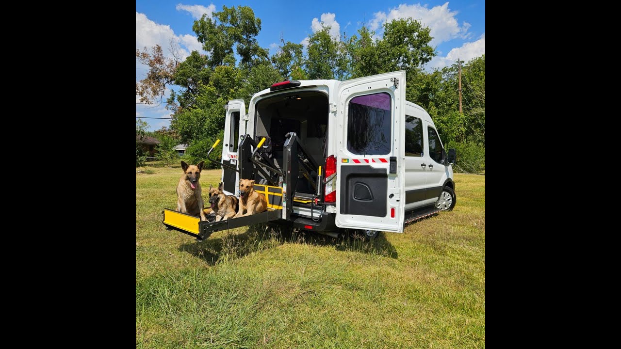 2020 Ford Transit T150 High Roof Wheelchair Passenger van • BraunAbility Lift 800 lbs • k9motors.com