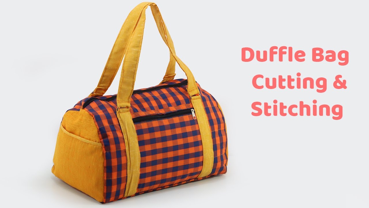 Learn Duffle Bag Stitching & Cutting with easy way | DIY Travel Bag Idea from Old Clothes