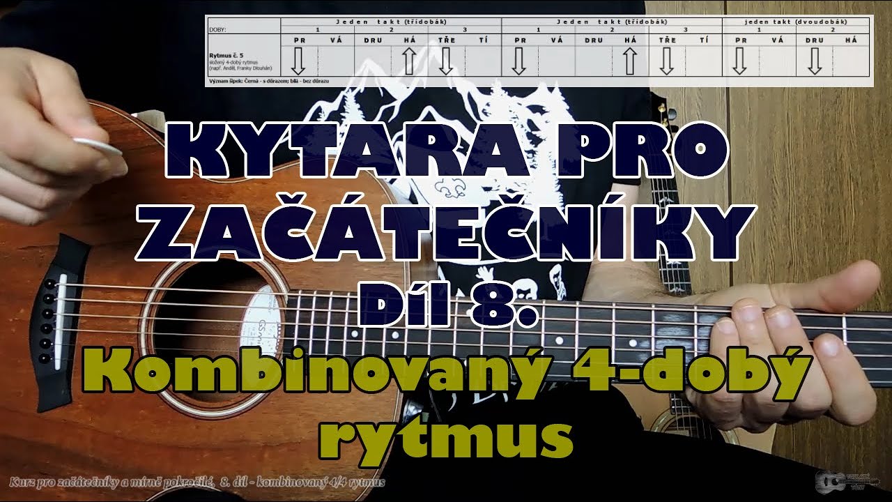 Kytara pro začátečníky, díl 8. - Kombinovaný 4-dobý rytmus (Anděl)