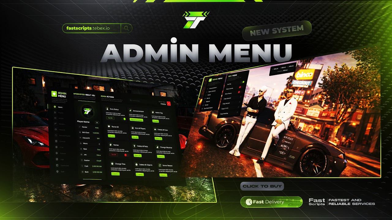 Fivem Admin Menu | Fast Scripts [ESX - QBCore - QBox]