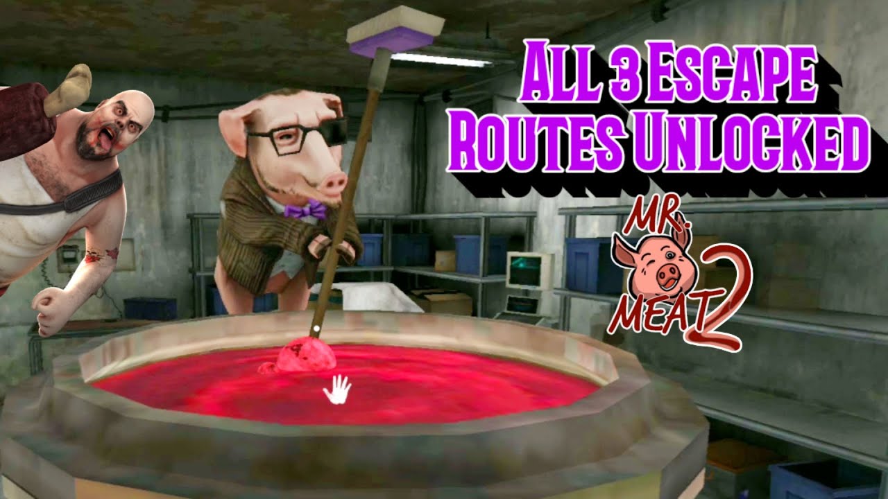 All 3 Escape Routes Unlocked In Mr. Meat 2 Hard Mode