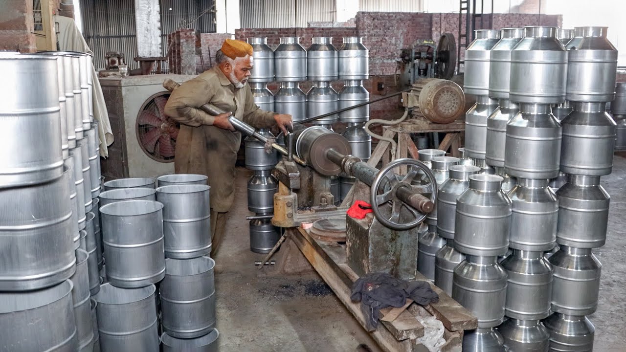 Incredible Process of Making Milk Cans | Factory Manufacturing Process