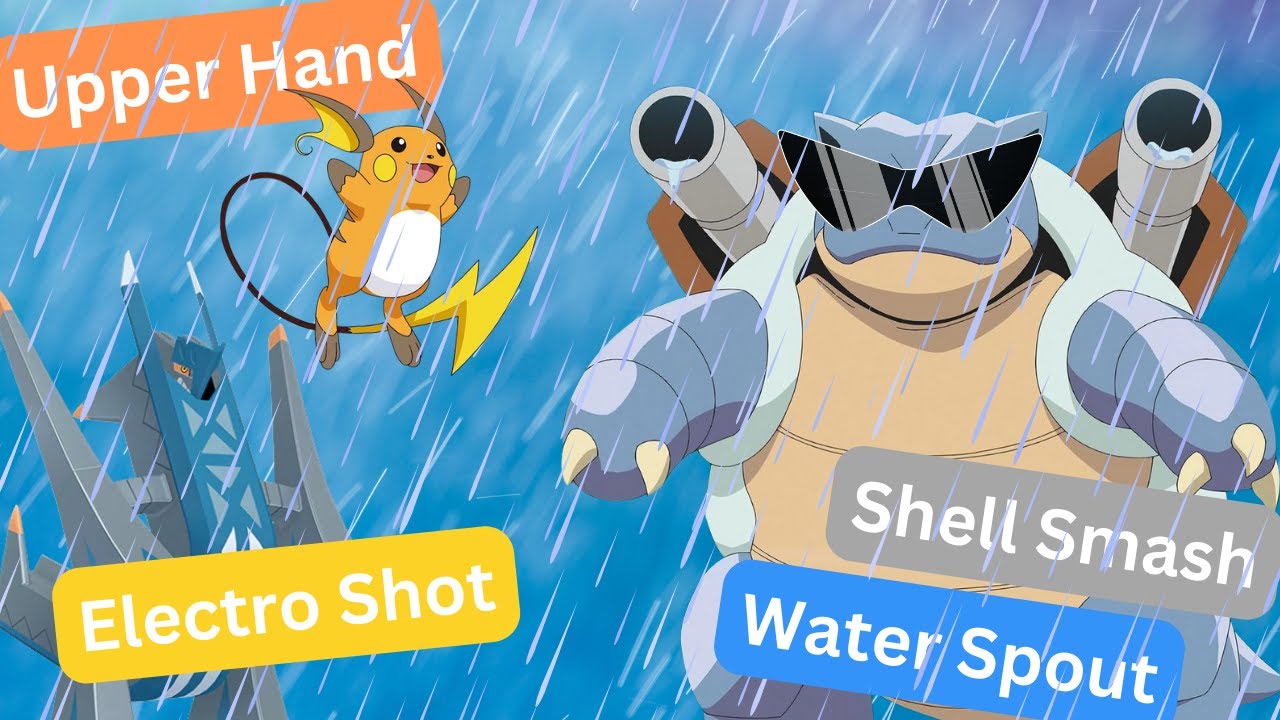 Best Gen 1 Starter - Blastoise Rain Team!