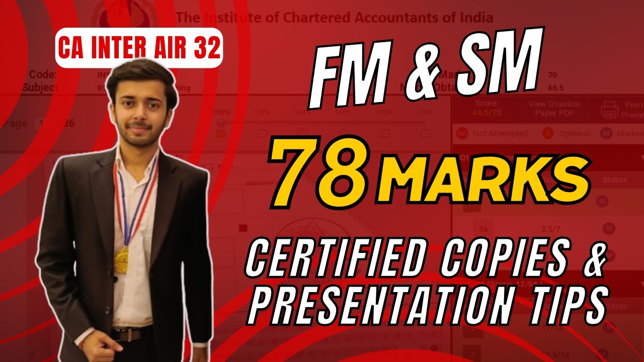FM SM Certified Copies | How to write answers | AIR 32 | Presentation Tips #cainter #cainterfm #spc