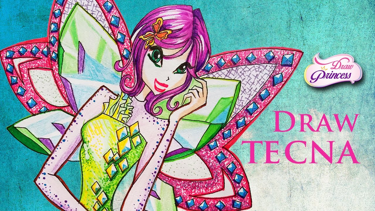 How to Draw Tecna from Winx Club Step by Step ❤ Draw Princess