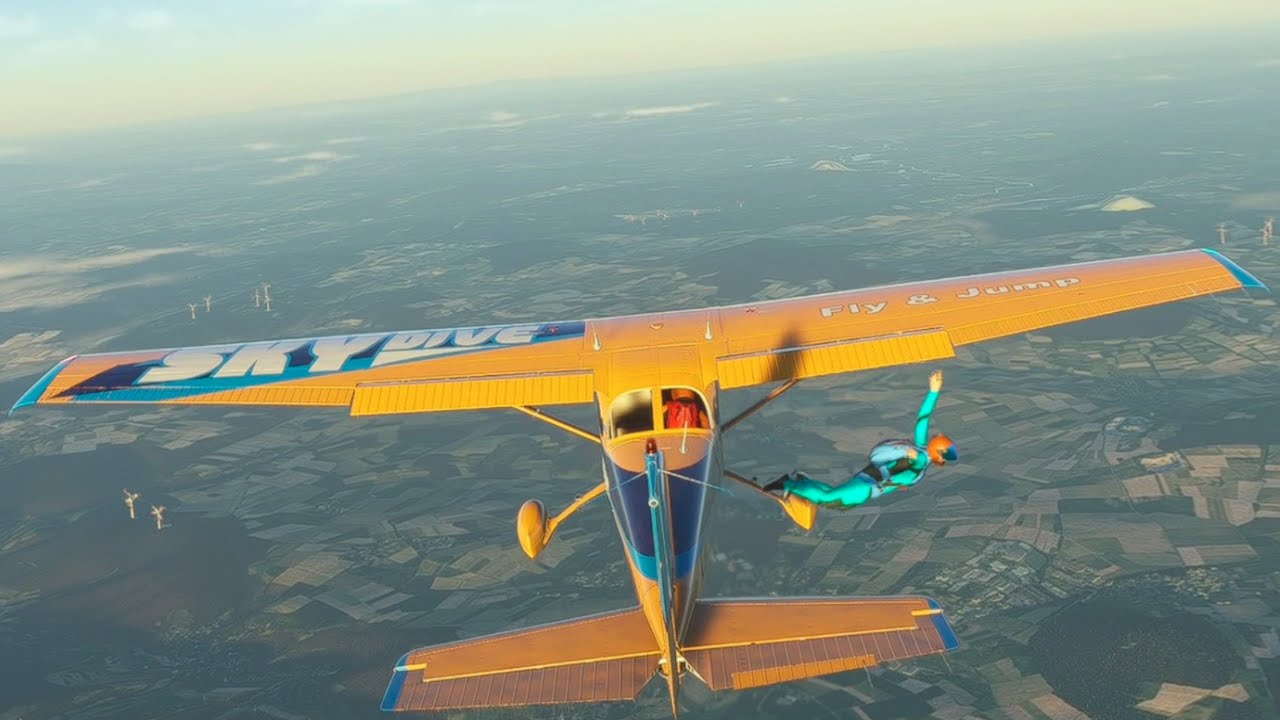 Karrieremission Fallschirmsprung mit der Cessna 172 in VR