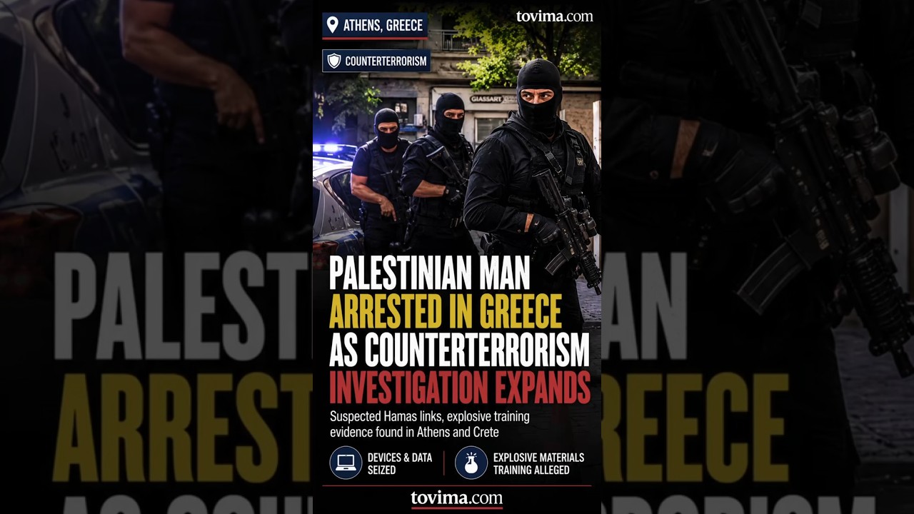 Palestinian Man Arrested in Greece as Counterterrorism Investigation Expands
