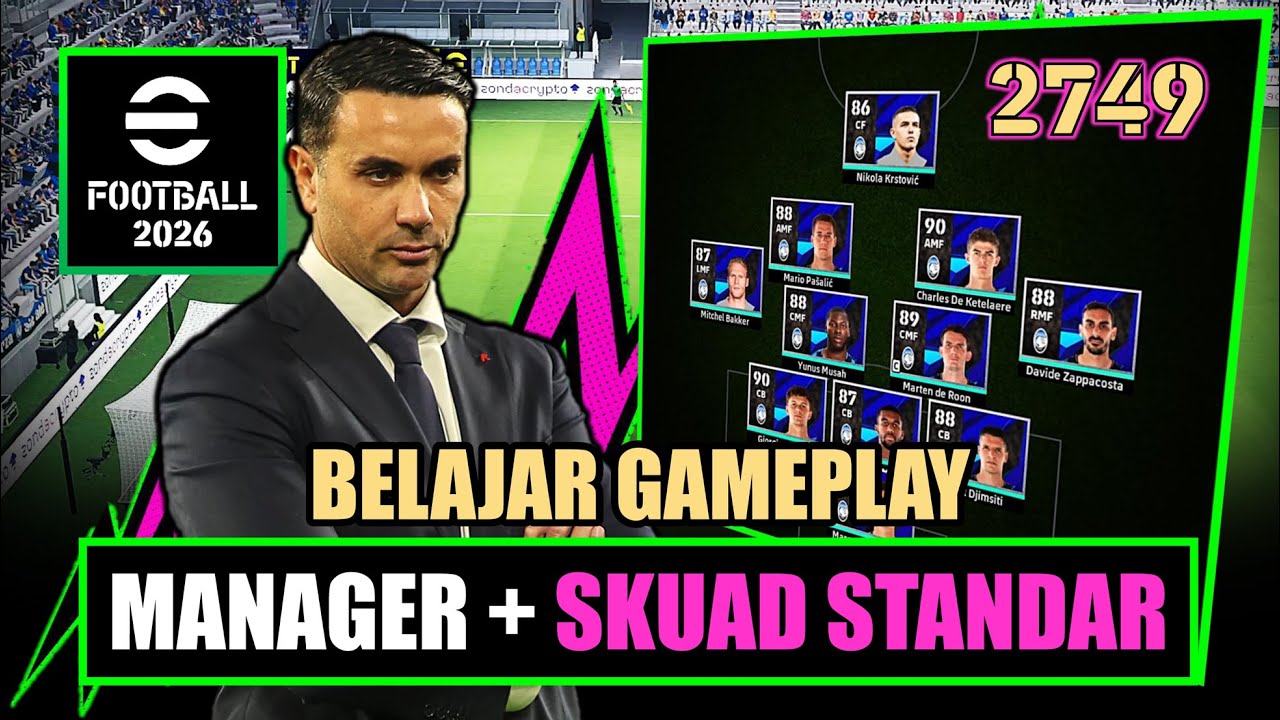Coba Formasi Serangan Balik Cepat (Quick Counter) eFootball 2026 Dengan Skuad Standar
