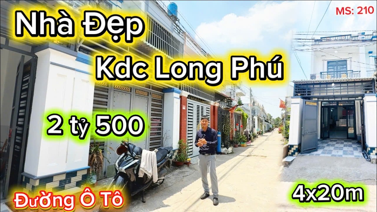 Nhà Đẹp Khu Dân Cư Long Phú _Mẫu Nhà Tân Cổ Điển 4x20m ô tô đến nơi chủ kẹt bán nhanh chỉ 2,5 tỷ