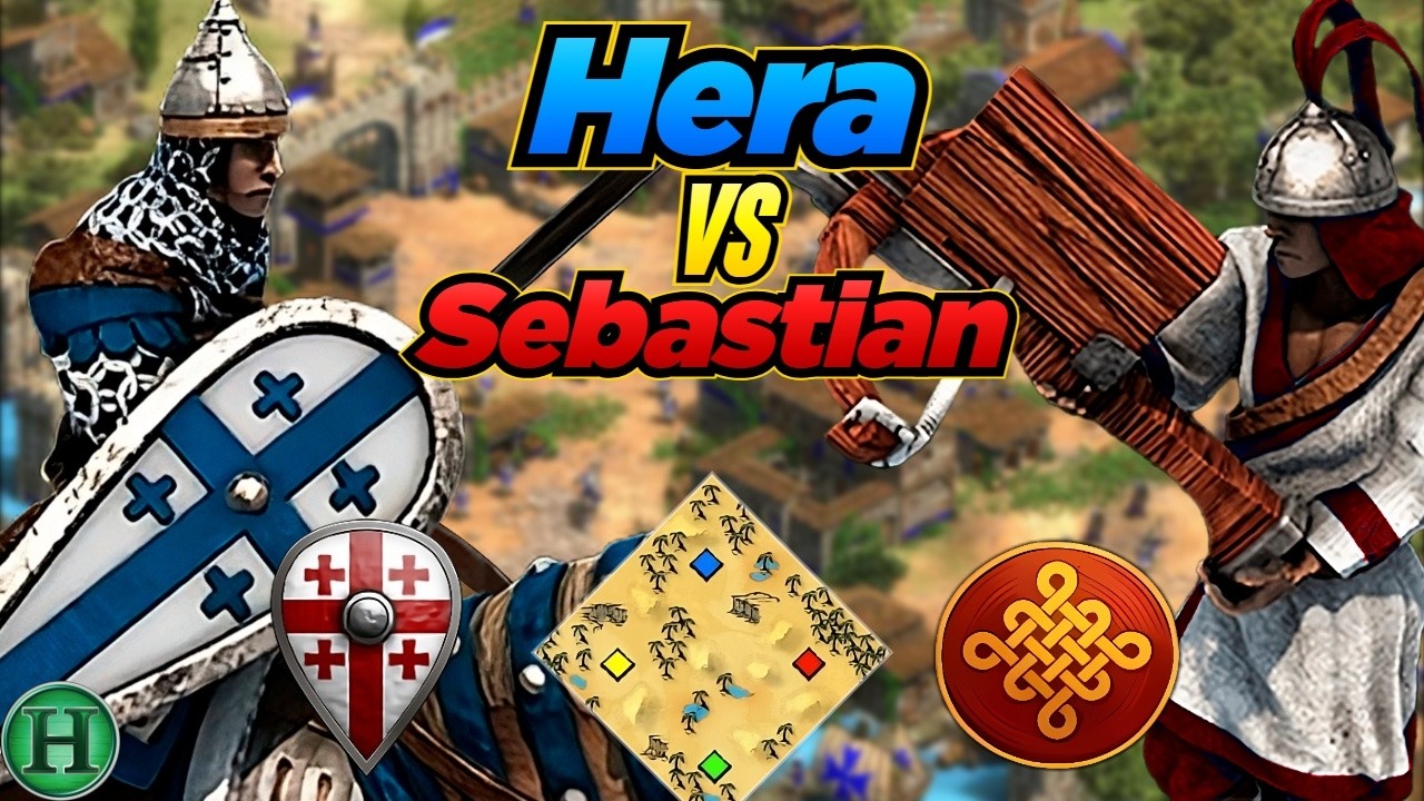 Georgians vs Chinese | 1v1 Arabia | vs Sebastian | AoE2