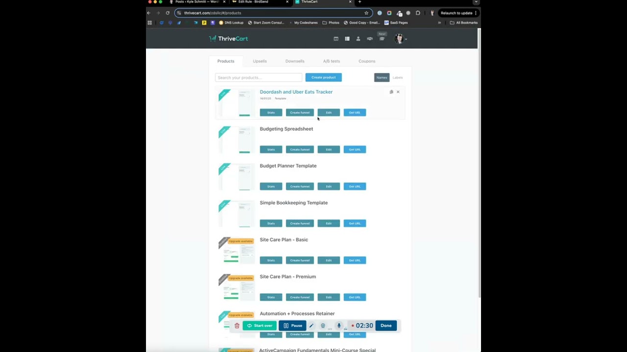 How to integrate Thrivecart and BirdSend