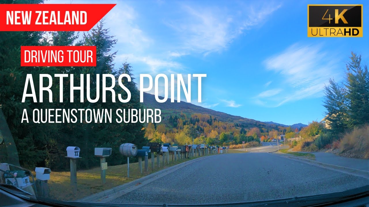 Arthurs Point, a Queenstown suburb in New Zealand | 4K Driving Tour