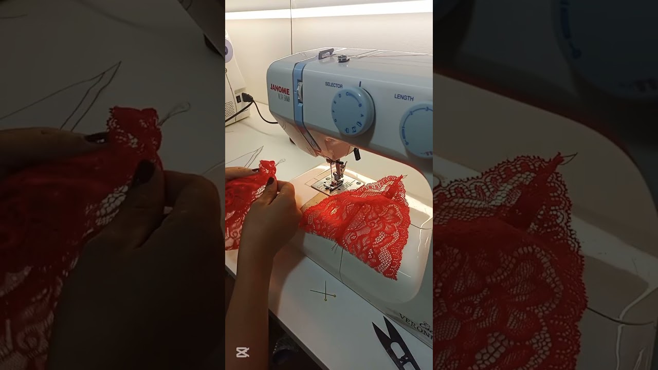 Tutorial Bralette en puntilla elastizada. Escuela Verónica Cast.