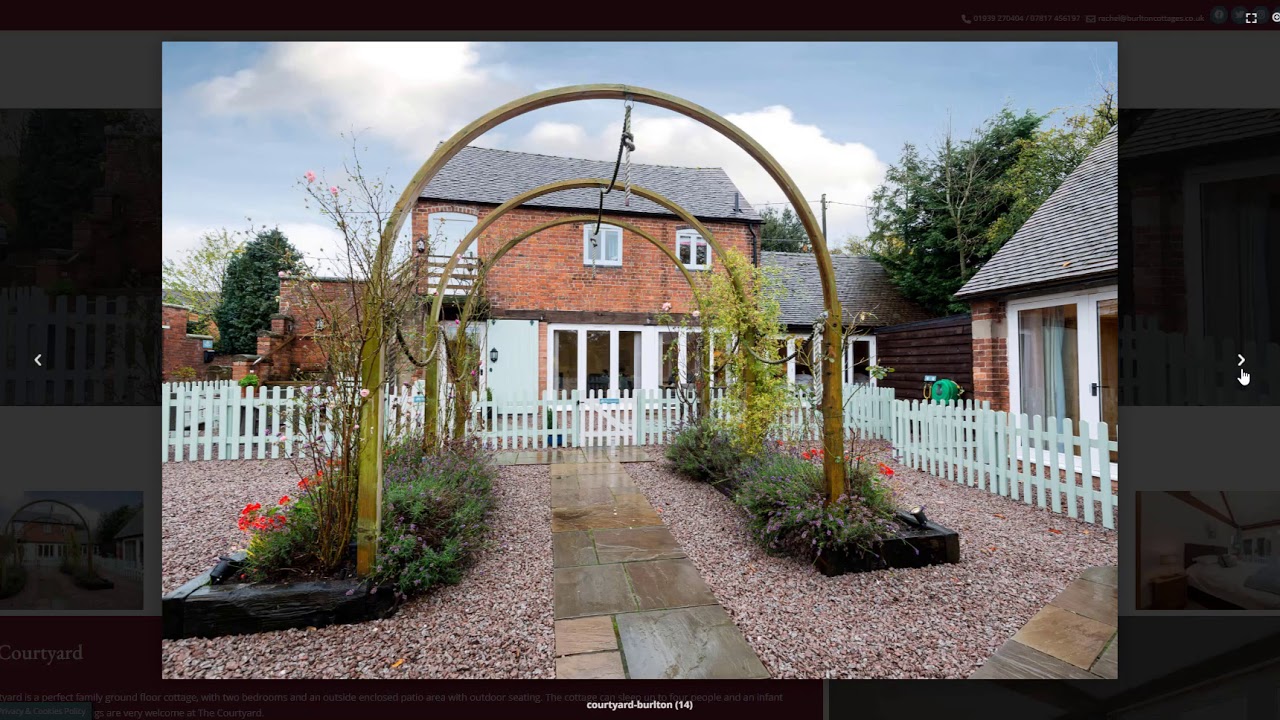 Burlton Cottages website, created by ACT Studios
