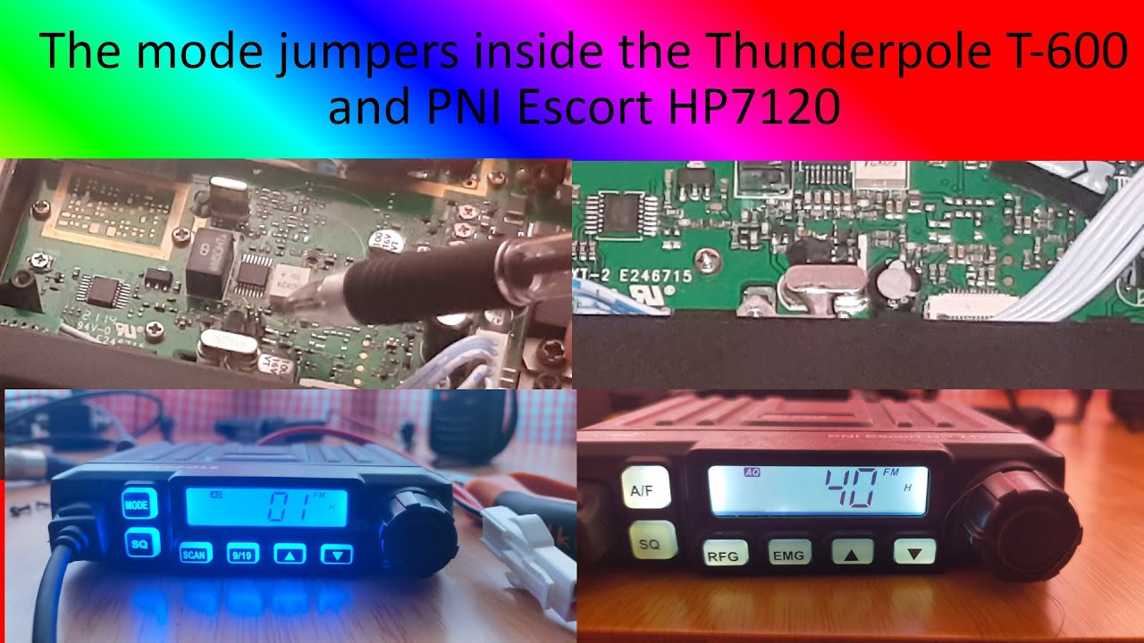Перемычки режимов внутри Thunderpole T-600 и PNI Escort HP7120