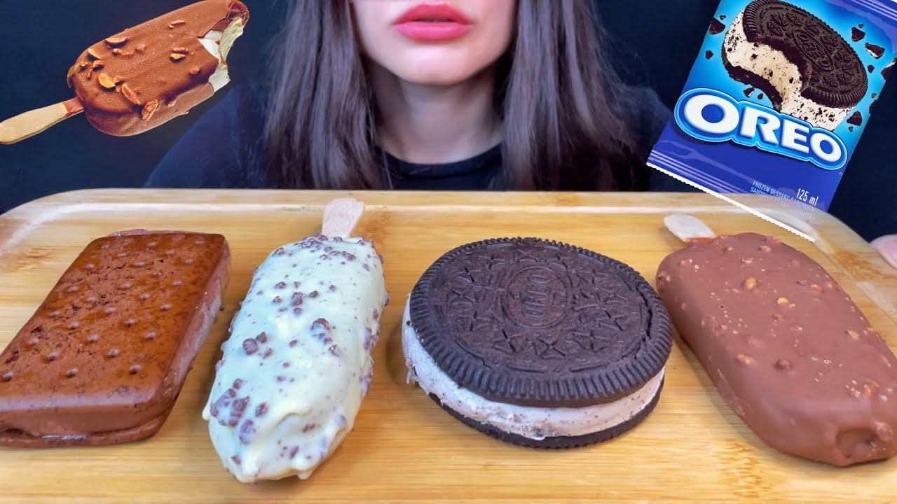 ASMR CHOCOLATE ICE CREAMS | MAGNUM + OREO MUKBANG (No Talking) EATING SOUNDS