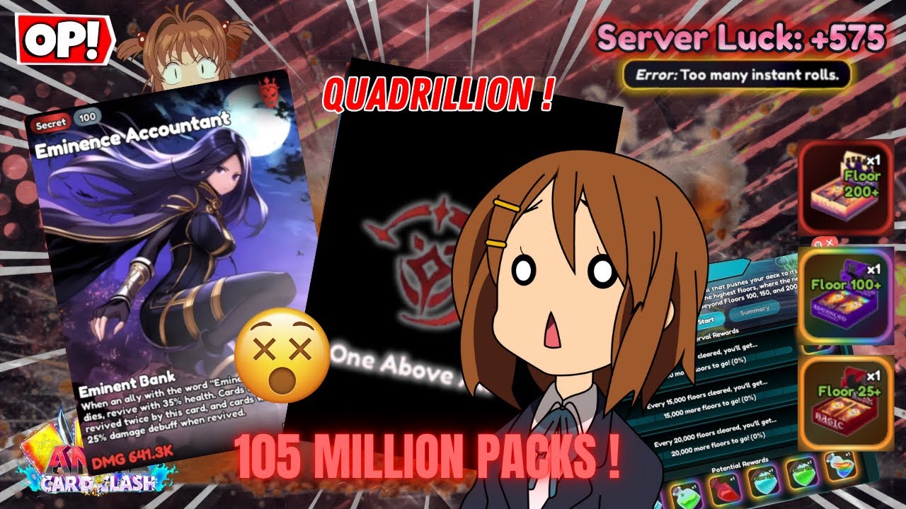 QUADRILLION PULL!😱 UPDATE 5.0 Is COMING 🔥| What’s Next + 105M Packs In Anime Card Clash (Roblox)