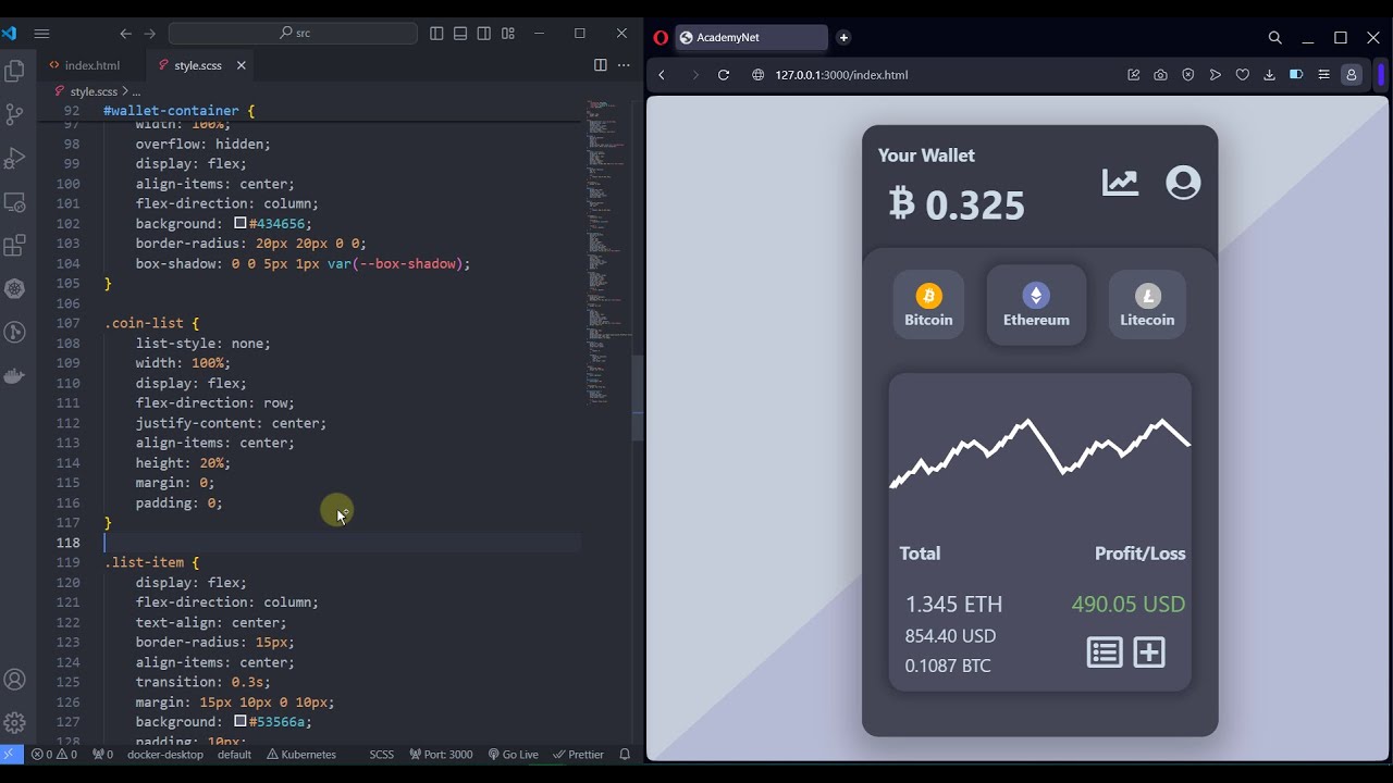 Designing Crypto Wallet UI | HTML CSS Tutorial