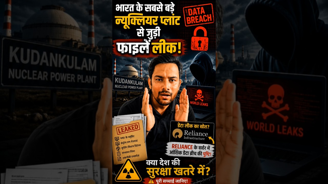 🚨 India's Biggest Nuclear Power Plant Data Leak? 😳#India #CyberSecurity #DataBreach #Kudankulam