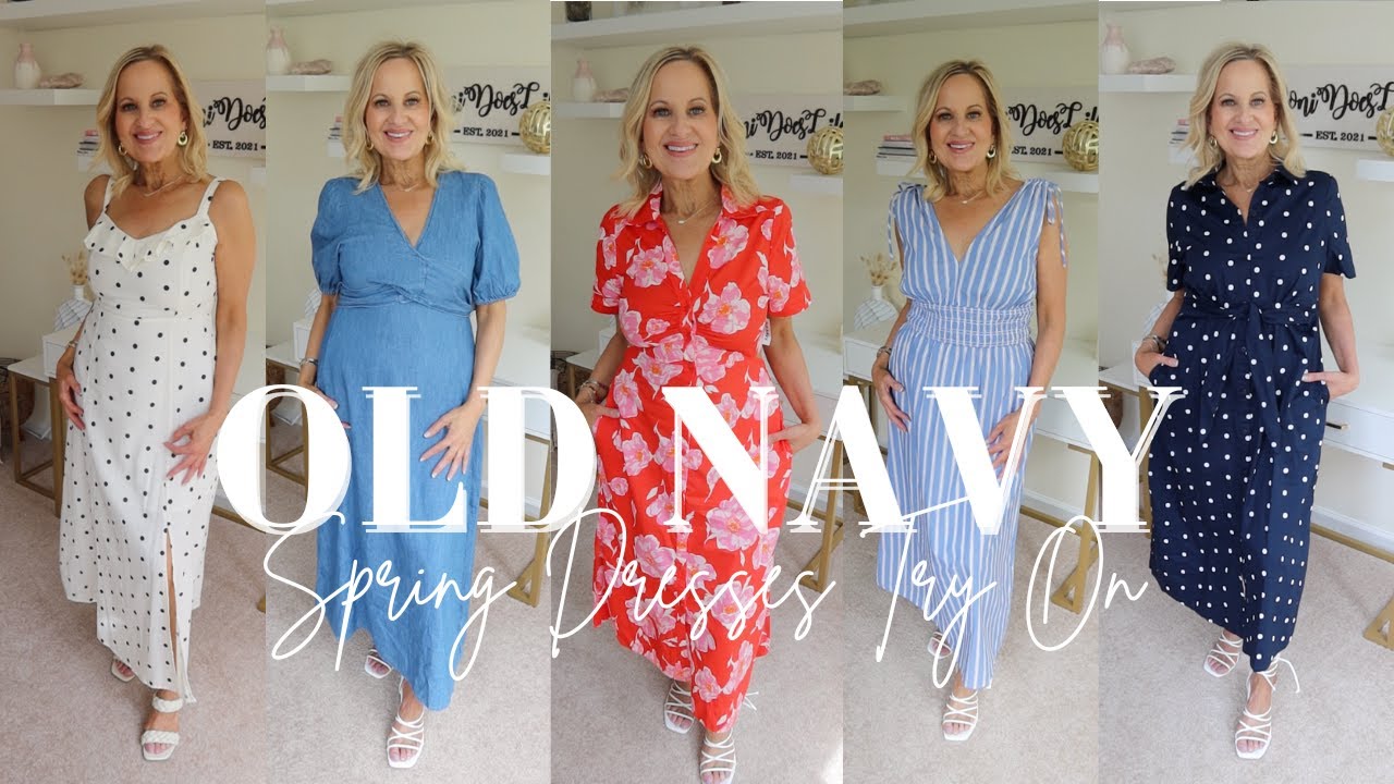 Trying Old Navy Dresses That You Just Might Need | Everyday Casual To Dressy | #over40 #over50