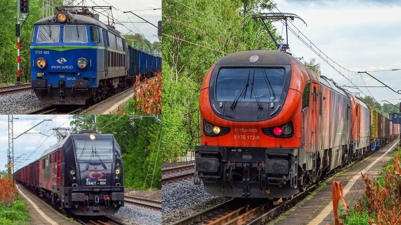 Dwa Dragony CD Cargo Poland, duet PCC Intermodal i dwa ET22 PKP Cargo | 28.04.2024