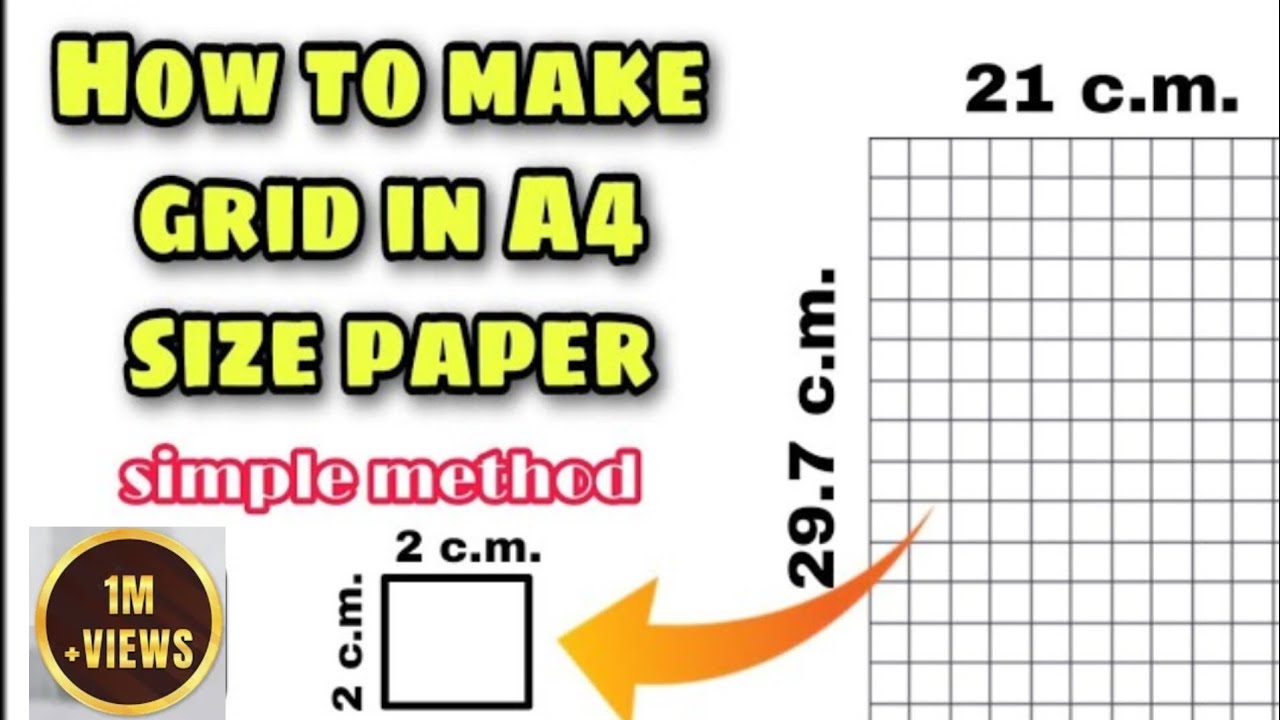 How to make a grid in A4 size paper ❤🖌️🎨 