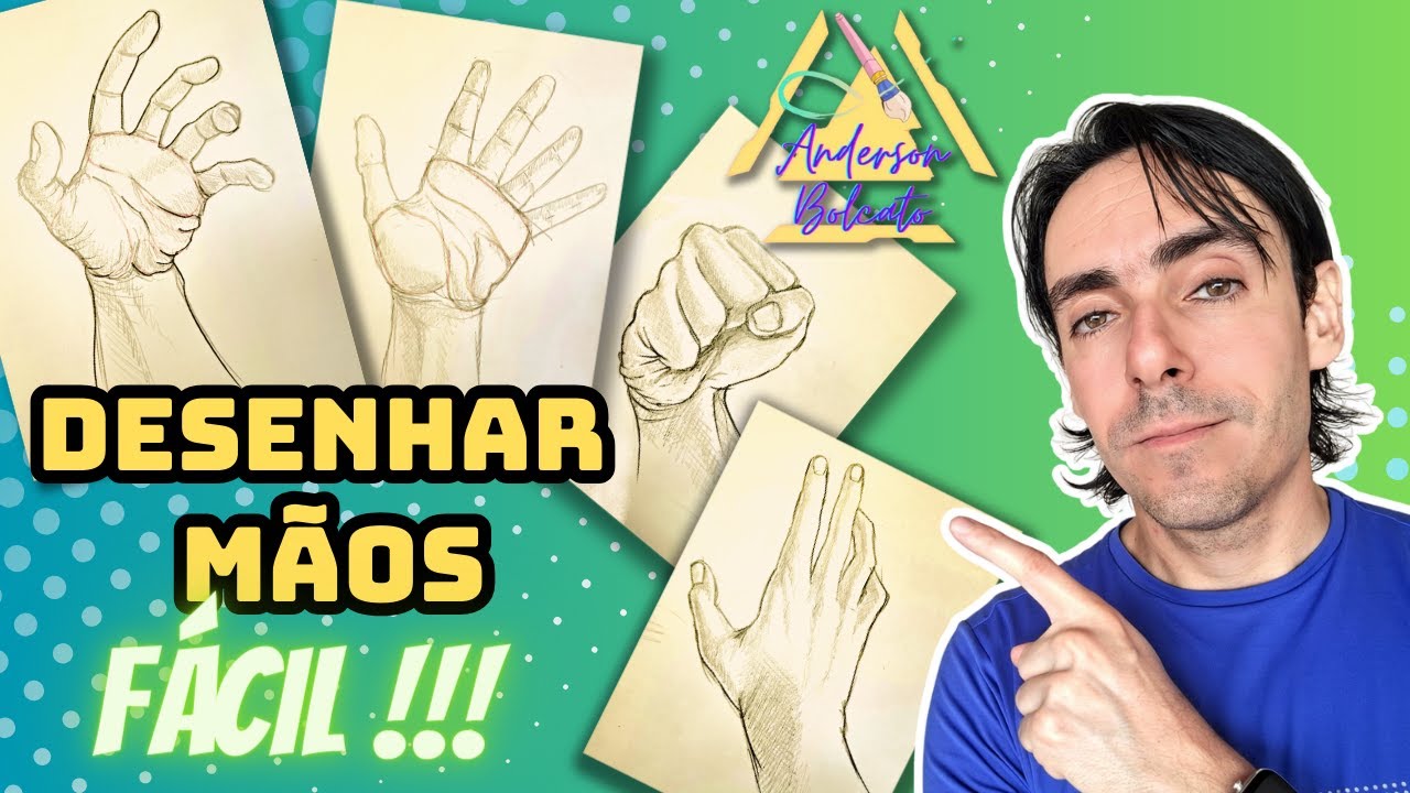 COMO DESENHAR MÃOS em QUALQUER POSIÇÃO de forma simples! #drawinghands