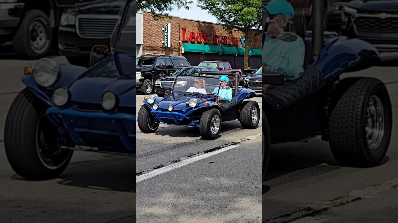 Meyers Manx buggy na wydmach Drive By Engine Sound Cruisin' US12 Wayne Michigan 2025