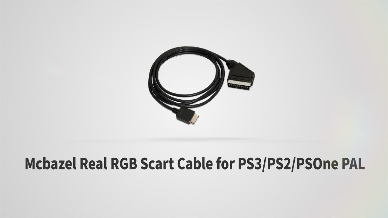 Mcbazel Real RGB Scart Cable for PS3/PS2/PSOne PAL