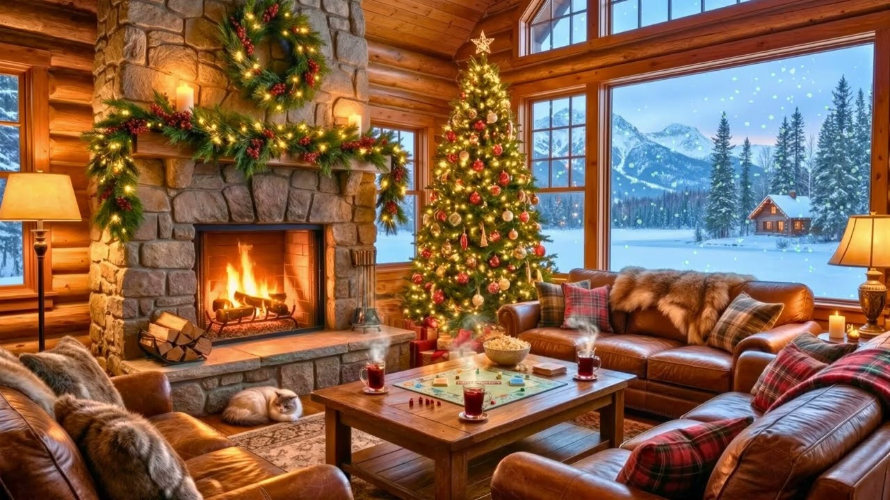 Cozy January Coffee Shop ❄️☕ Gentle Piano Jazz & Fireplace Sounds for Deep Focus