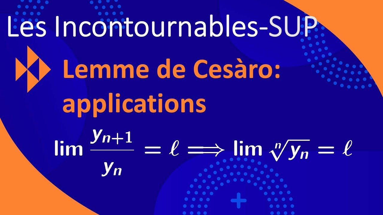 (Suites) Lemme de Cesaro: les applications