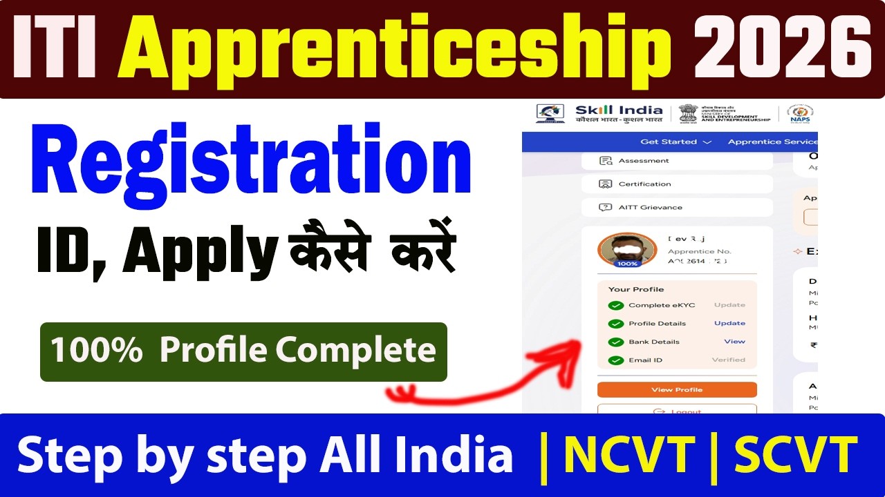 Apprenticeship Registration | ITI Apprentice Registration Kaise Kare 2026 | ITI Apprenticeship 2026