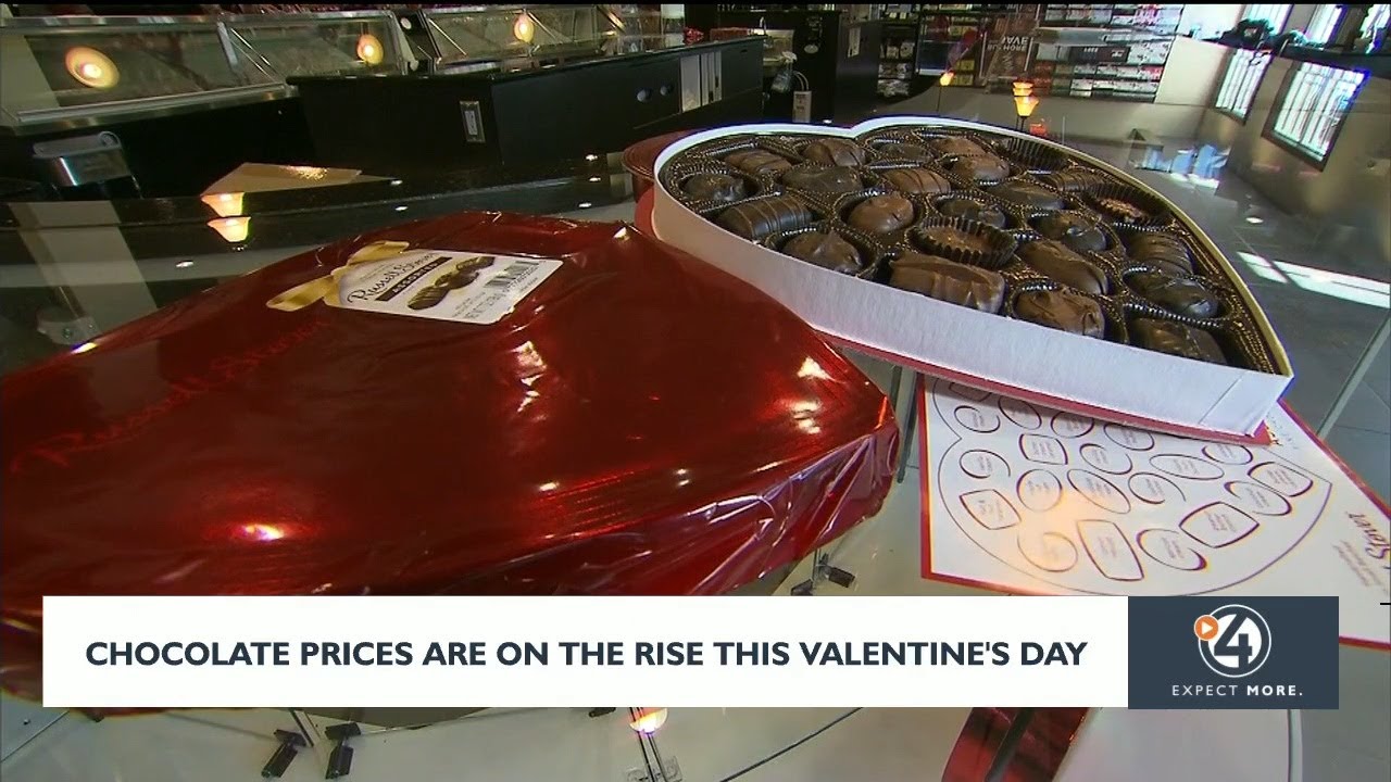 Chocolate prices are on the rise this Valentine's Day