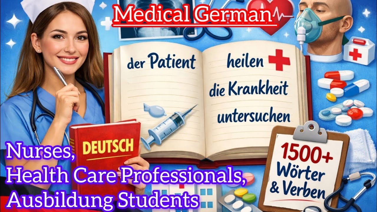 Medical German: 1500+ Wörter und Verben #ausbildung #nurse #deutsch #german#medicalprofessionals 