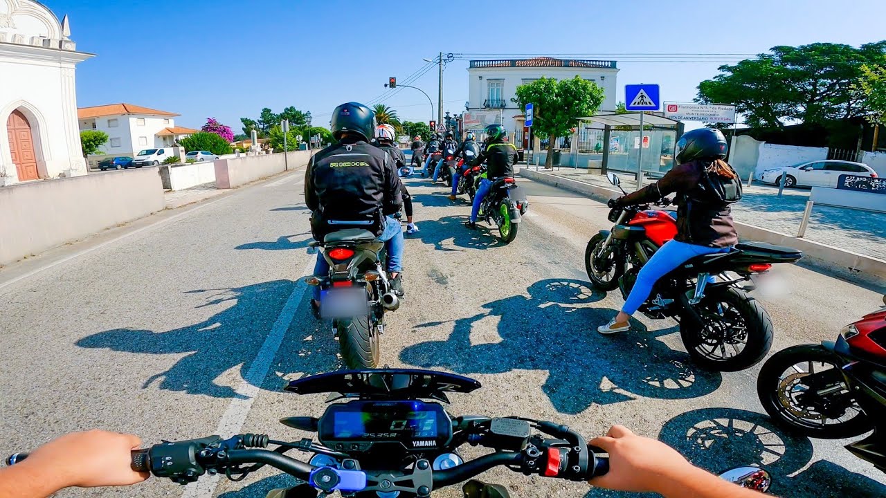 Leaving Leiria to go to Figueira Riders Meet | MT-125 | 4k POV