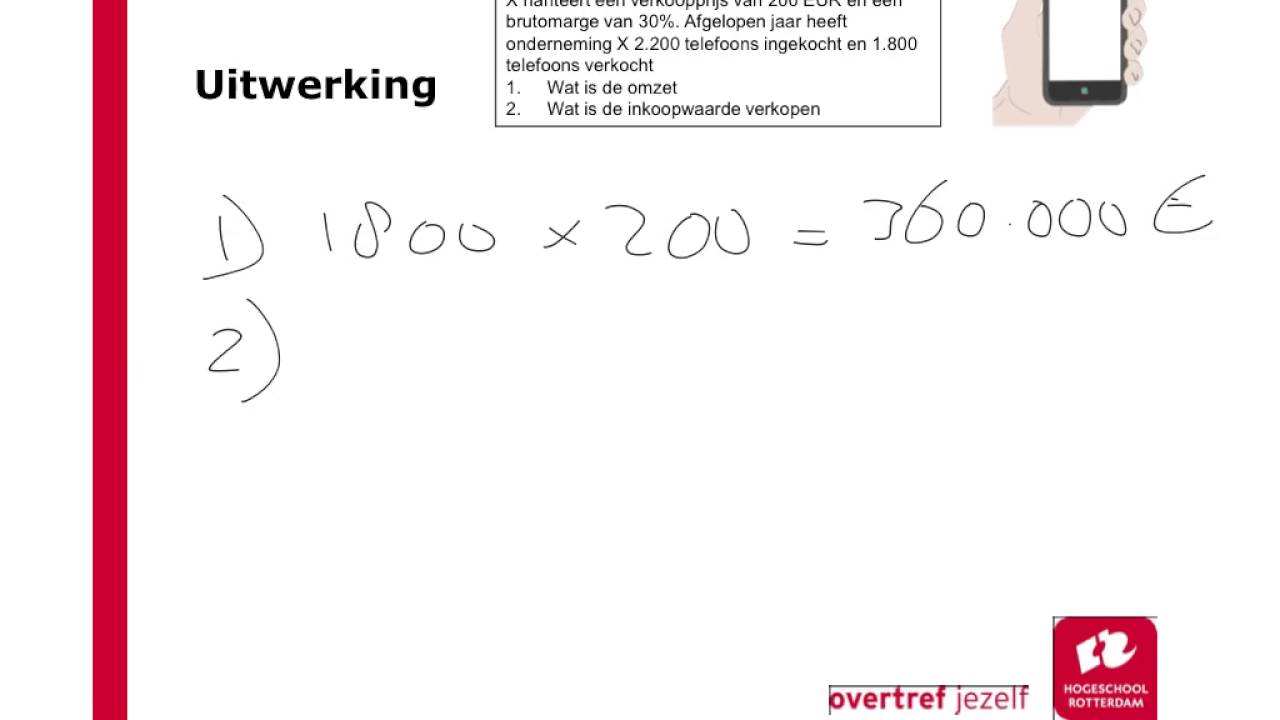 B6 omzet en inkoopwaarde verkopen