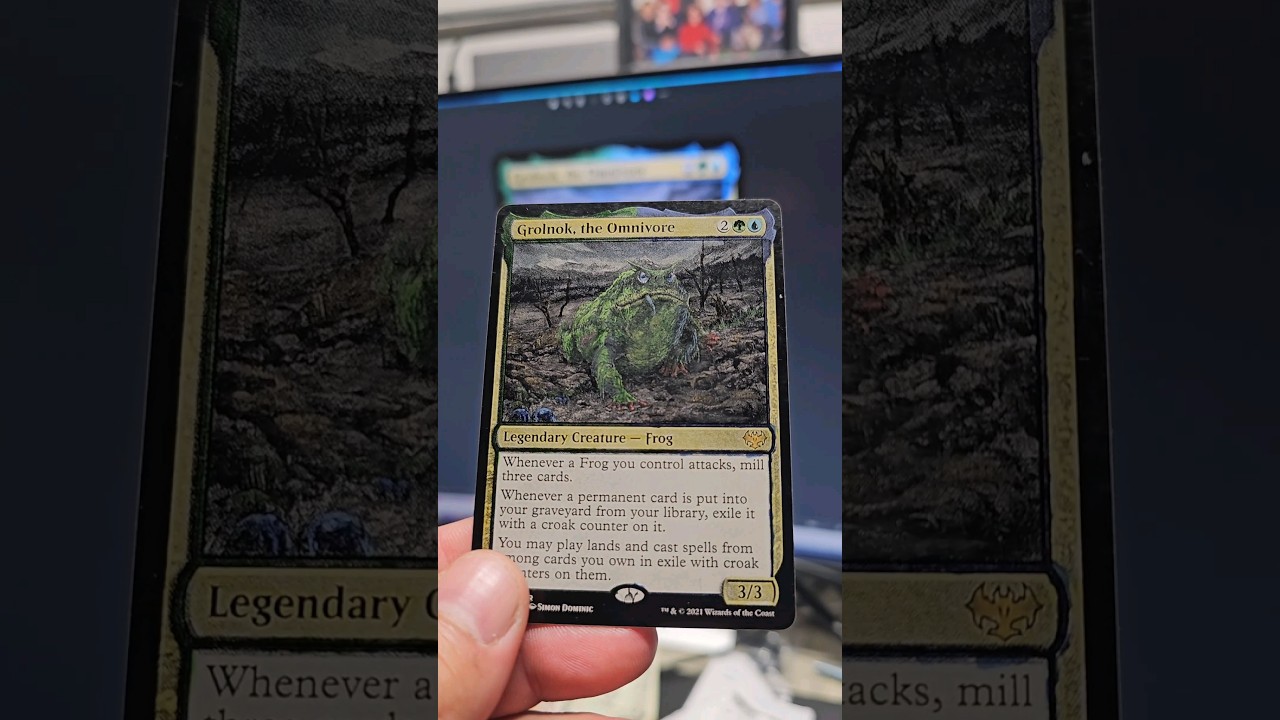 Grolnok, the Omnivore Metal Engraved, Hand Colored MTG Card #mtg