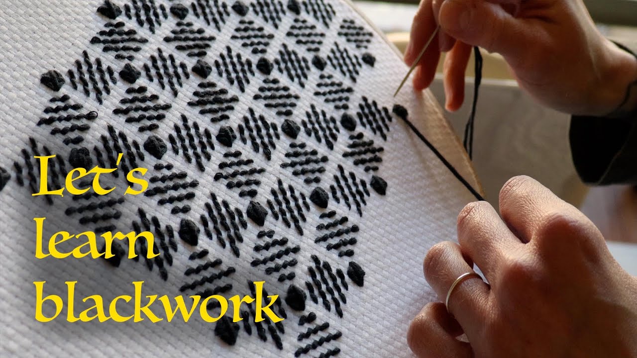 Let's learn historical blackwork embroidery (and make a cute modern bag)