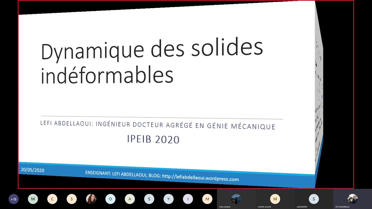 Révision dynamique des solides indéformables