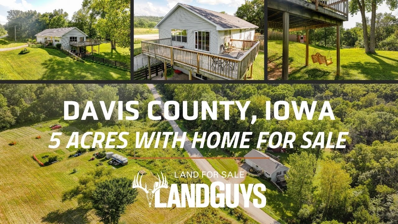 Davis County Iowa Home on Beautiful 5 Acres of Land for Sale