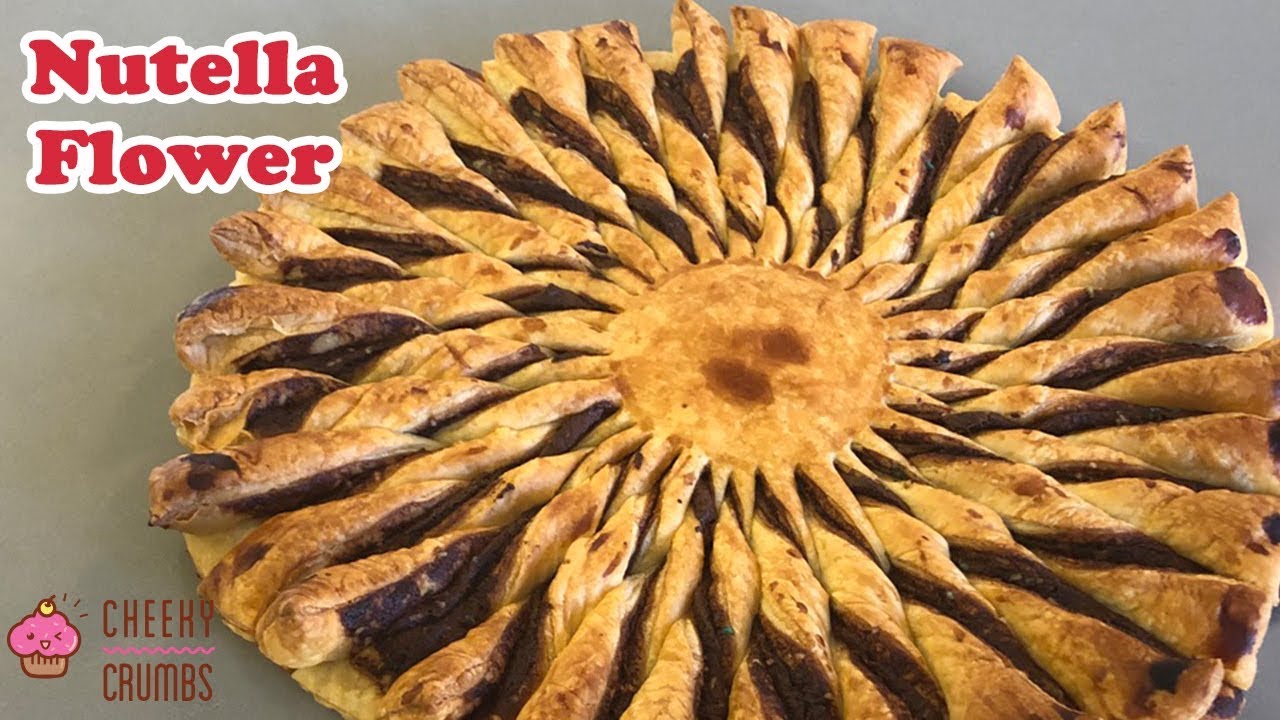 Nutella Puff Pastry Flower - Cheeky Crumbs