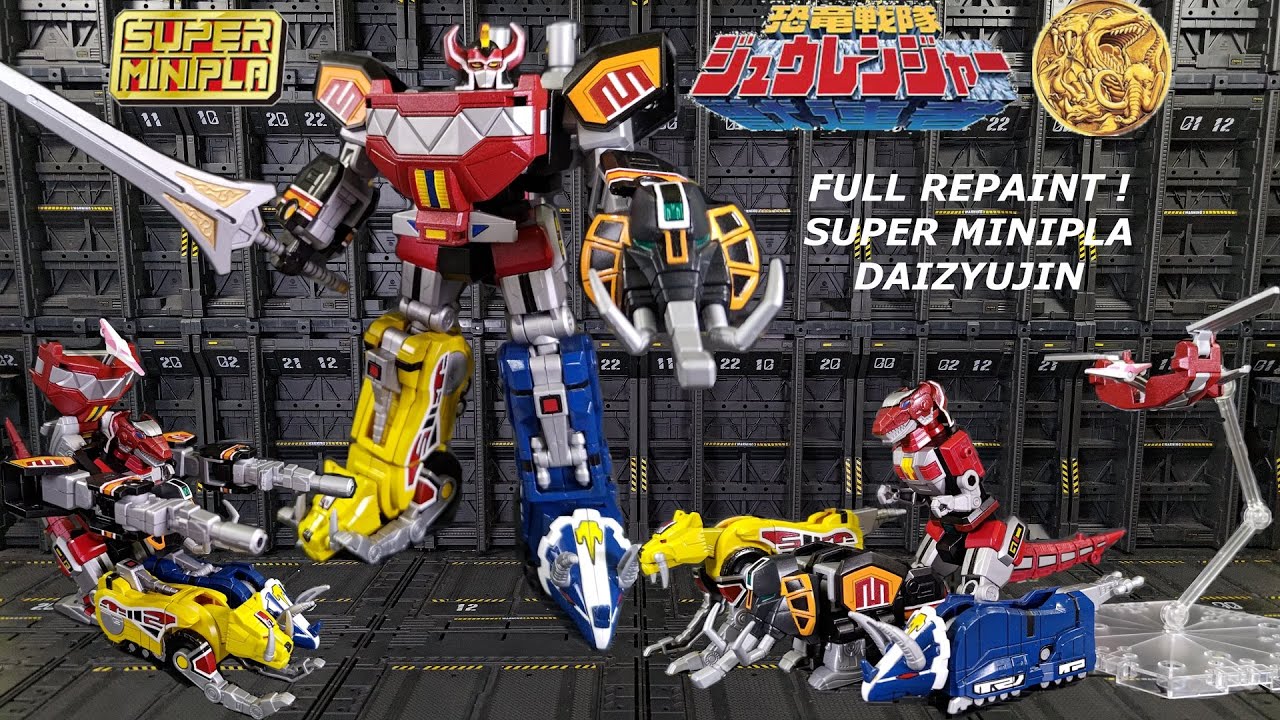 Bandai Super Minipla Daizyujin ZyuRanger - Mighty Morphin Power Rangers Megazord - Full Repaint