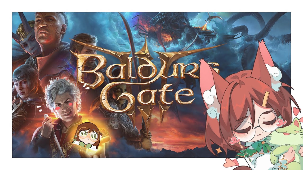 Аниме-девочка пытается начать играть в Baldur's gate 3! Нарезка со стрима Froggy Tyan